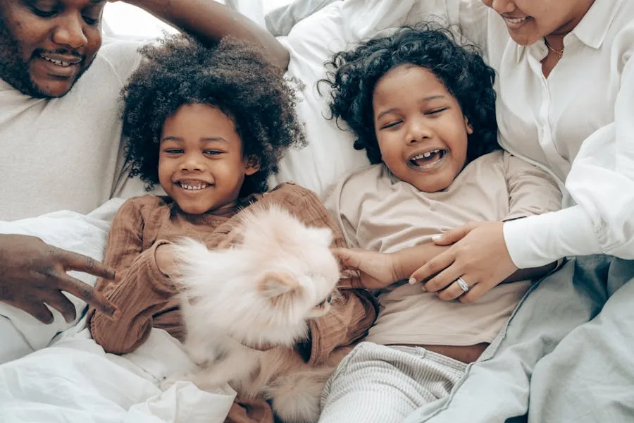 Happy multi-generational family smiling together